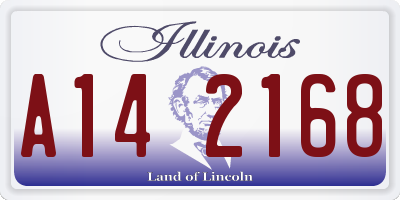 IL license plate A142168