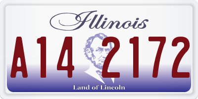 IL license plate A142172