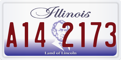 IL license plate A142173
