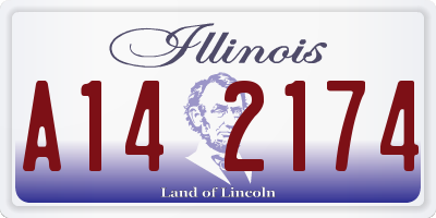 IL license plate A142174