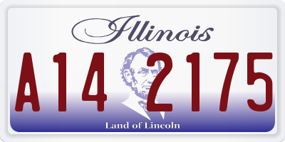 IL license plate A142175
