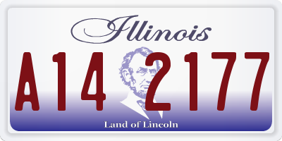 IL license plate A142177