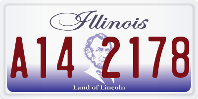 IL license plate A142178