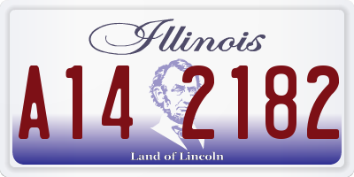 IL license plate A142182
