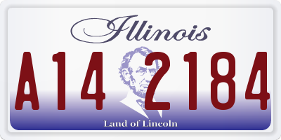 IL license plate A142184