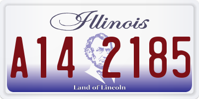 IL license plate A142185