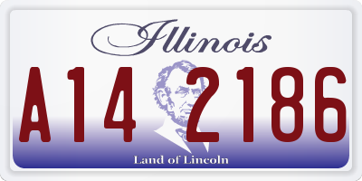 IL license plate A142186