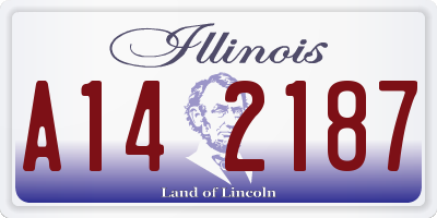 IL license plate A142187