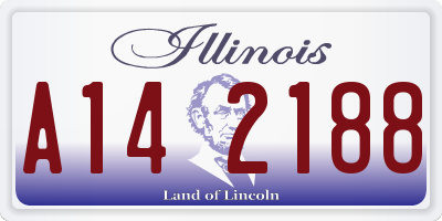 IL license plate A142188