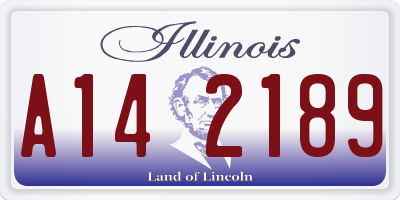IL license plate A142189