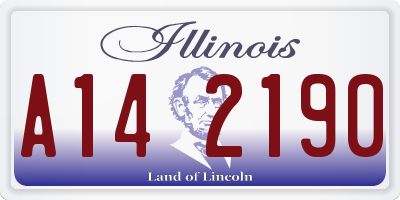 IL license plate A142190