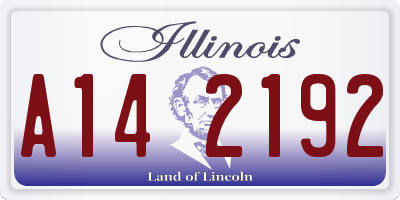 IL license plate A142192