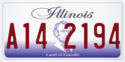 IL license plate A142194