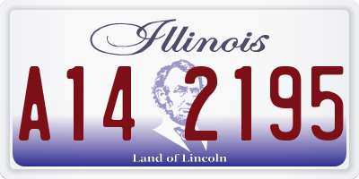 IL license plate A142195