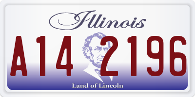 IL license plate A142196