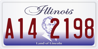 IL license plate A142198