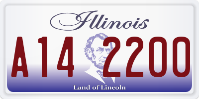 IL license plate A142200