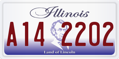 IL license plate A142202