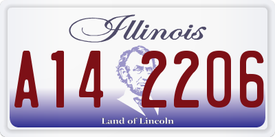 IL license plate A142206