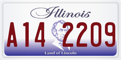 IL license plate A142209