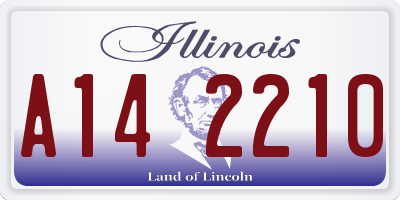 IL license plate A142210