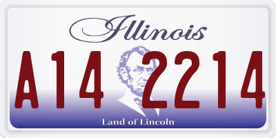 IL license plate A142214