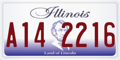 IL license plate A142216