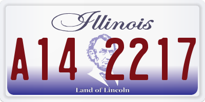 IL license plate A142217