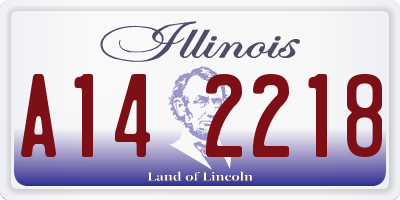 IL license plate A142218