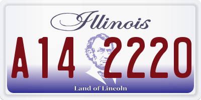 IL license plate A142220