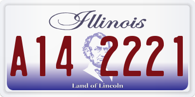 IL license plate A142221