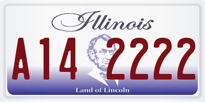IL license plate A142222