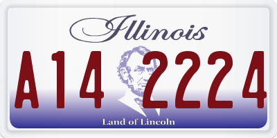 IL license plate A142224
