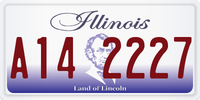 IL license plate A142227