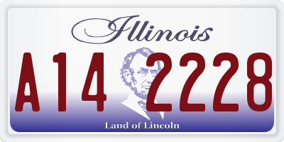IL license plate A142228