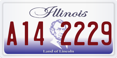 IL license plate A142229
