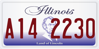 IL license plate A142230