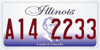 IL license plate A142233