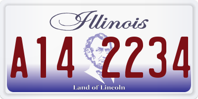 IL license plate A142234