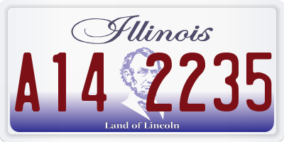 IL license plate A142235