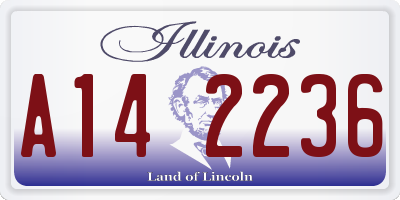 IL license plate A142236