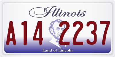 IL license plate A142237