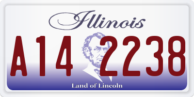 IL license plate A142238