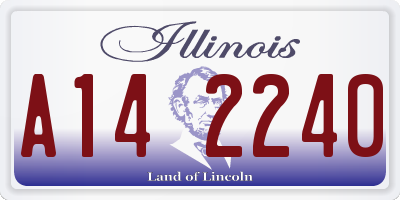 IL license plate A142240