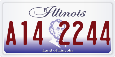 IL license plate A142244