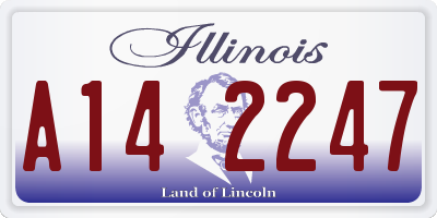 IL license plate A142247