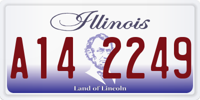 IL license plate A142249