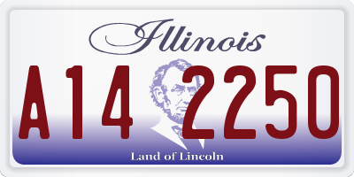 IL license plate A142250