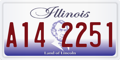 IL license plate A142251