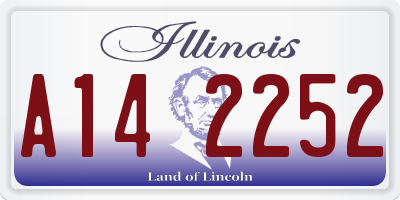 IL license plate A142252